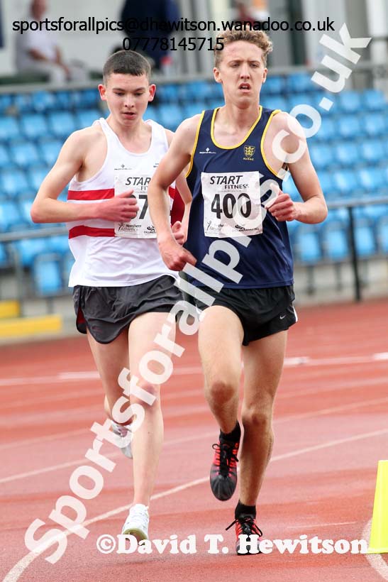 Mens under-20s 5000 metres, Northern Championships, Sport City, Manchester. Photo: David T. Hewitson/Sports for All Pics